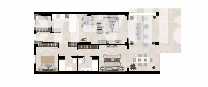 Plan Apartments-2-beds-Type-B