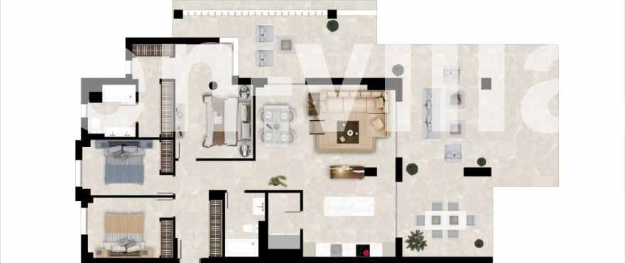 Plan Apartments-3-bed-Type-A