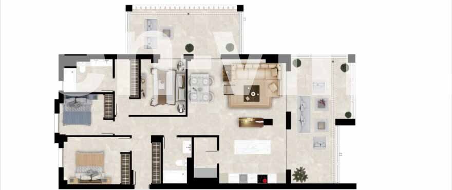 Plan Apartments 3-beds-Type-A