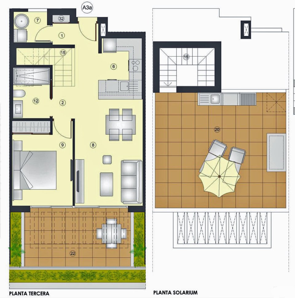  Grundriss 1SZ Penthouse